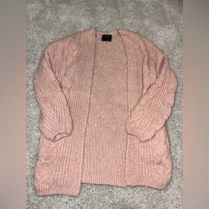 Abercrombie & Fitch Baby Pink Knit Cardigan with Pockets Womens Size Small